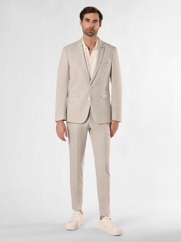 Finshley & Harding London Slim fit Suit in Beige: front