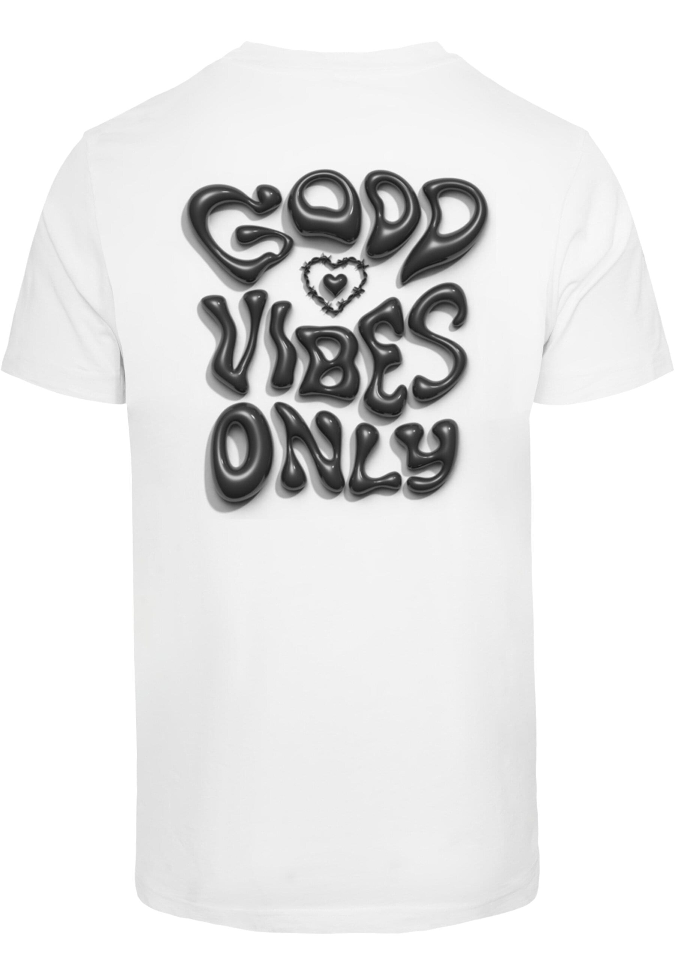 Mister Tee Μπλουζάκι 'Good Vibes Only' σε λευκό