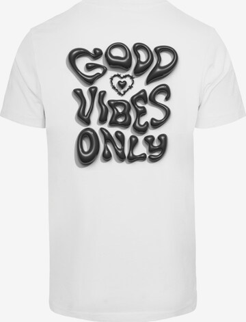T-Shirt 'Good Vibes Only' Mister Tee en blanc