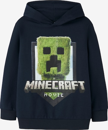 NAME IT Collegepaita 'NKMOL MINECRAFT' värissä sininen: etupuoli