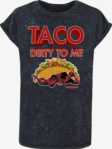 T-shirt 'Deadpool - Taco Dirty To Me' ABSOLUTE CULT en noir : devant