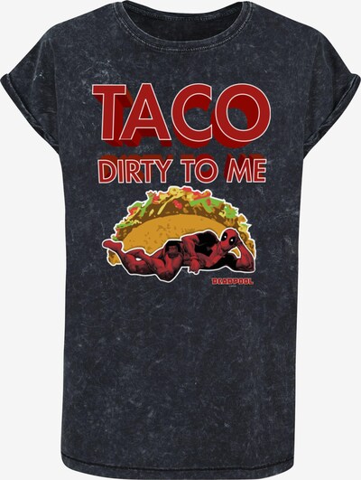 ABSOLUTE CULT T-shirt 'Deadpool - Taco Dirty To Me' en mélange de couleurs / noir, Vue avec produit