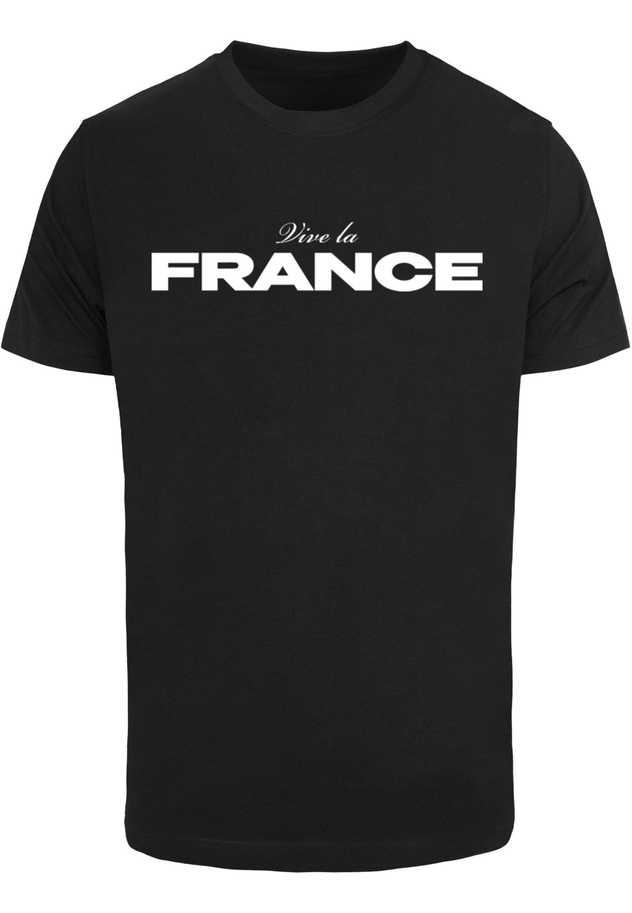 Mister Tee Shirt 'France 2024 Football' in Zwart: voorkant