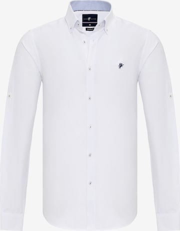 DENIM CULTURE Button Up Shirt 'ERLING' in White: front