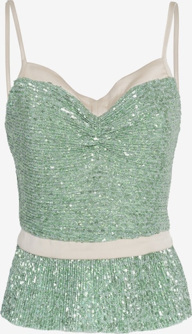 Influencer Top in Groen: voorkant