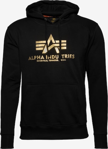 ALPHA INDUSTRIES Sweatshirt in Black: front