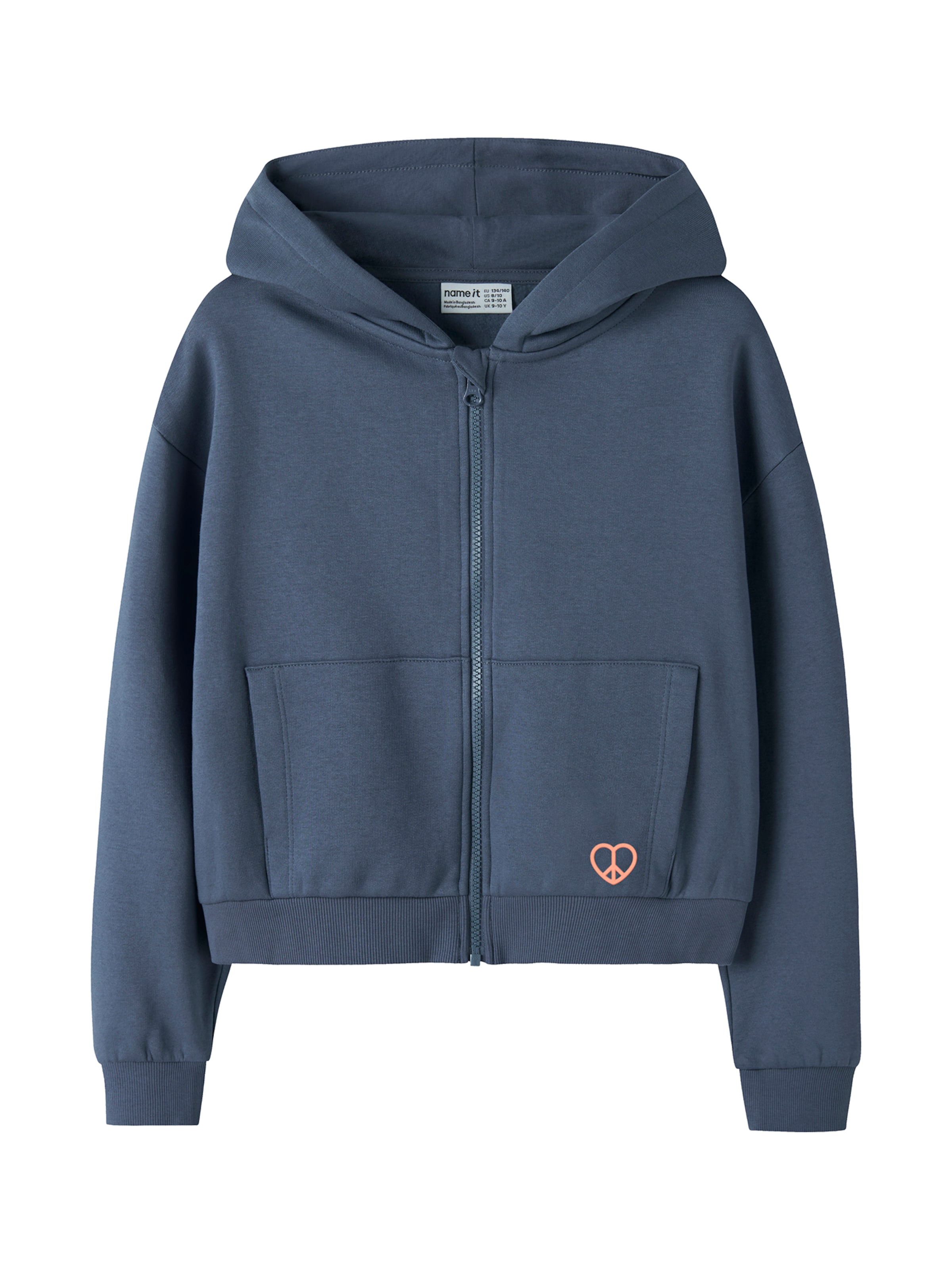 NAME IT - Sudadera con cremallera 'NKFLULA' en azul: frente