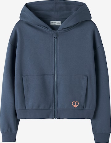 NAME IT - Sudadera con cremallera 'NKFLULA' en azul: frente