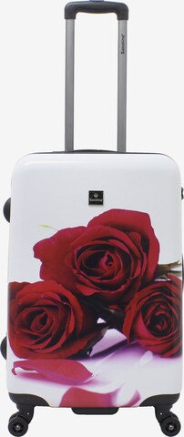 Saxoline Trolley 'Roses' in Wit: voorkant