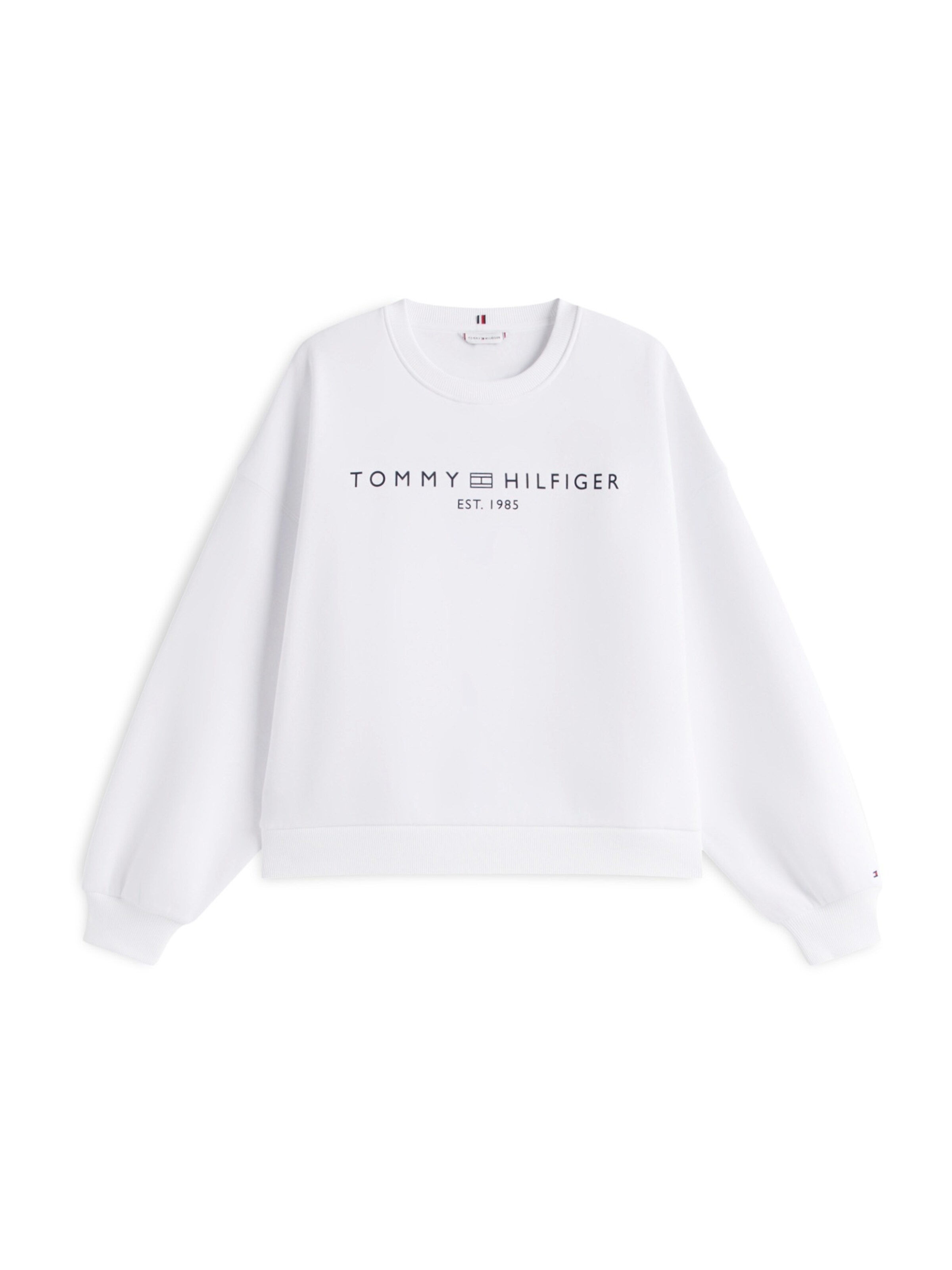 Tommy Hilfiger Curve - Sudadera en blanco: frente