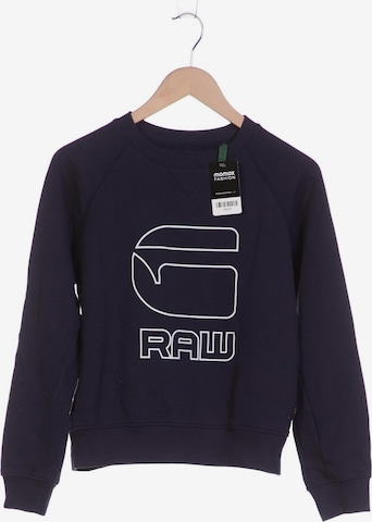 G-Star RAW Sweatshirt & Zip-Up Hoodie in M in Blue: front