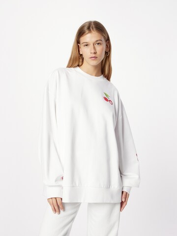 HUGO Sweatshirt 'Drisina' in Wit: voorkant