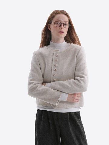TorWeit Strickjacke 'Wool-Blend Coat Short'‌‌‌‌‌‌‌‌‌ in Weiß