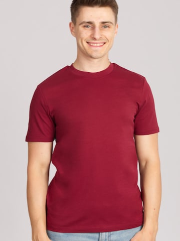 Life-Tree Shirt 'Organic Basic Burgundy' in Red: front