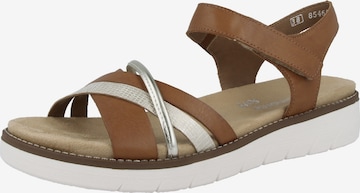 REMONTE Strap Sandals in Brown: front