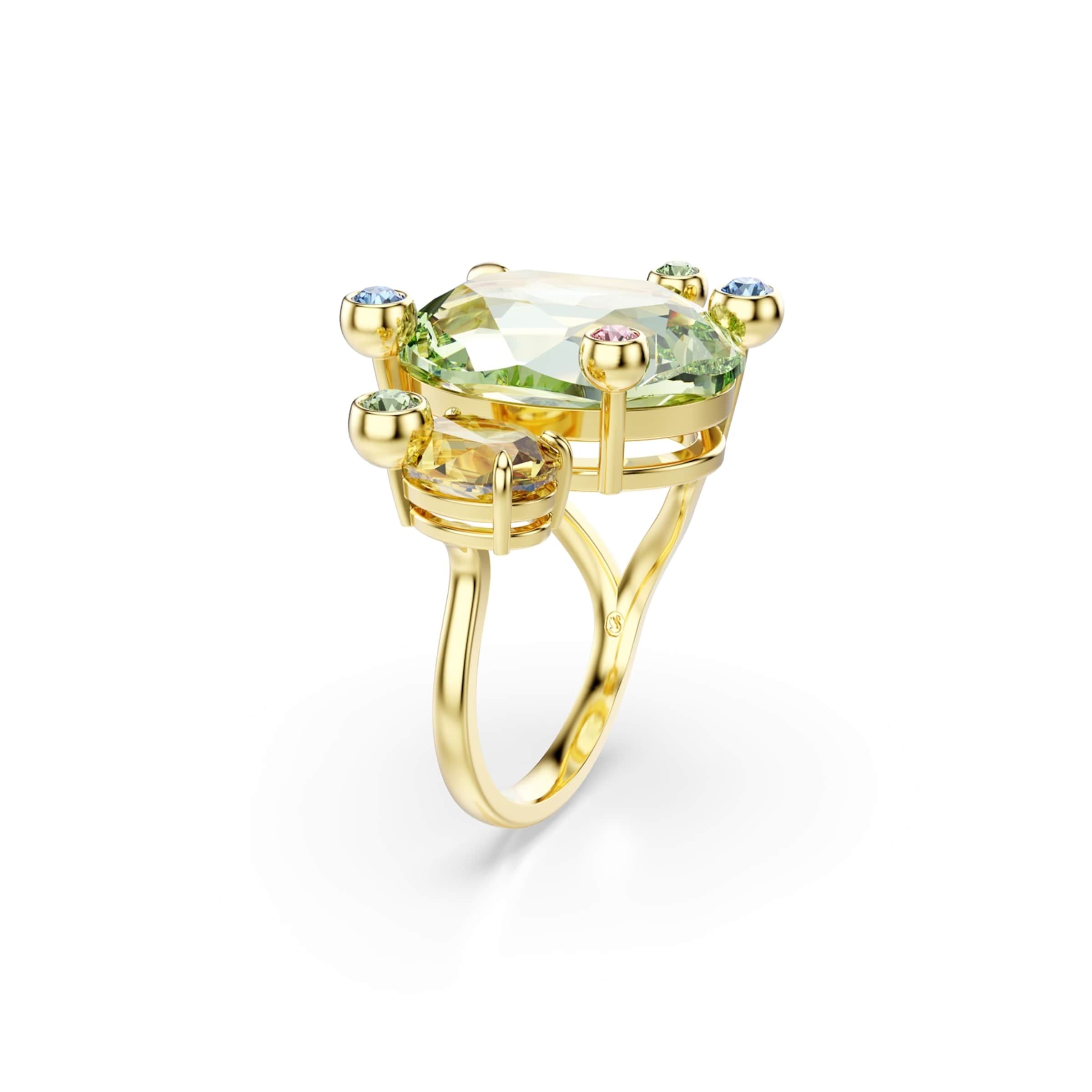 Swarovski Ring in Goud: voorkant