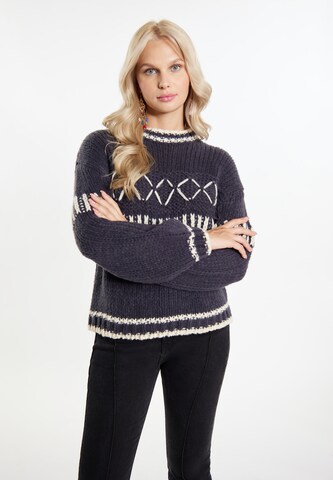 IZIA Sweater 'Hoona' in Grey: front