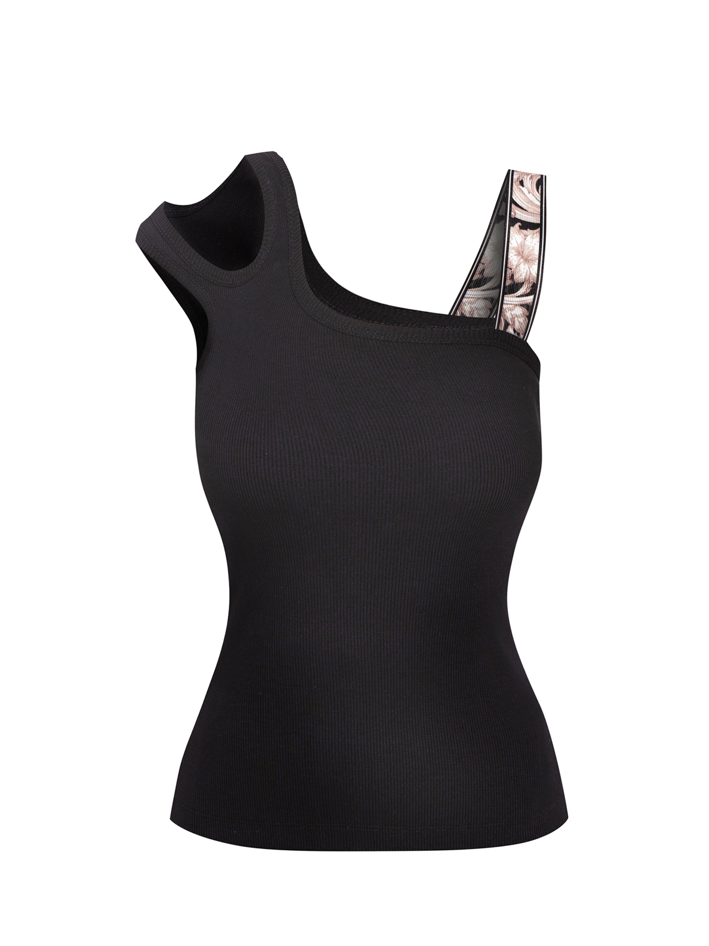 JIORO Knitted Top 'ESSENTIALS' in Black: front