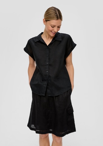 s.Oliver Blouse in Zwart: voorkant