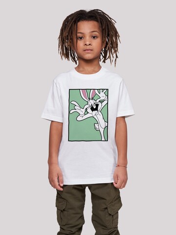 T-Shirt 'Looney Tunes Bugs Bunny Funny Face' F4NT4STIC en blanc : devant