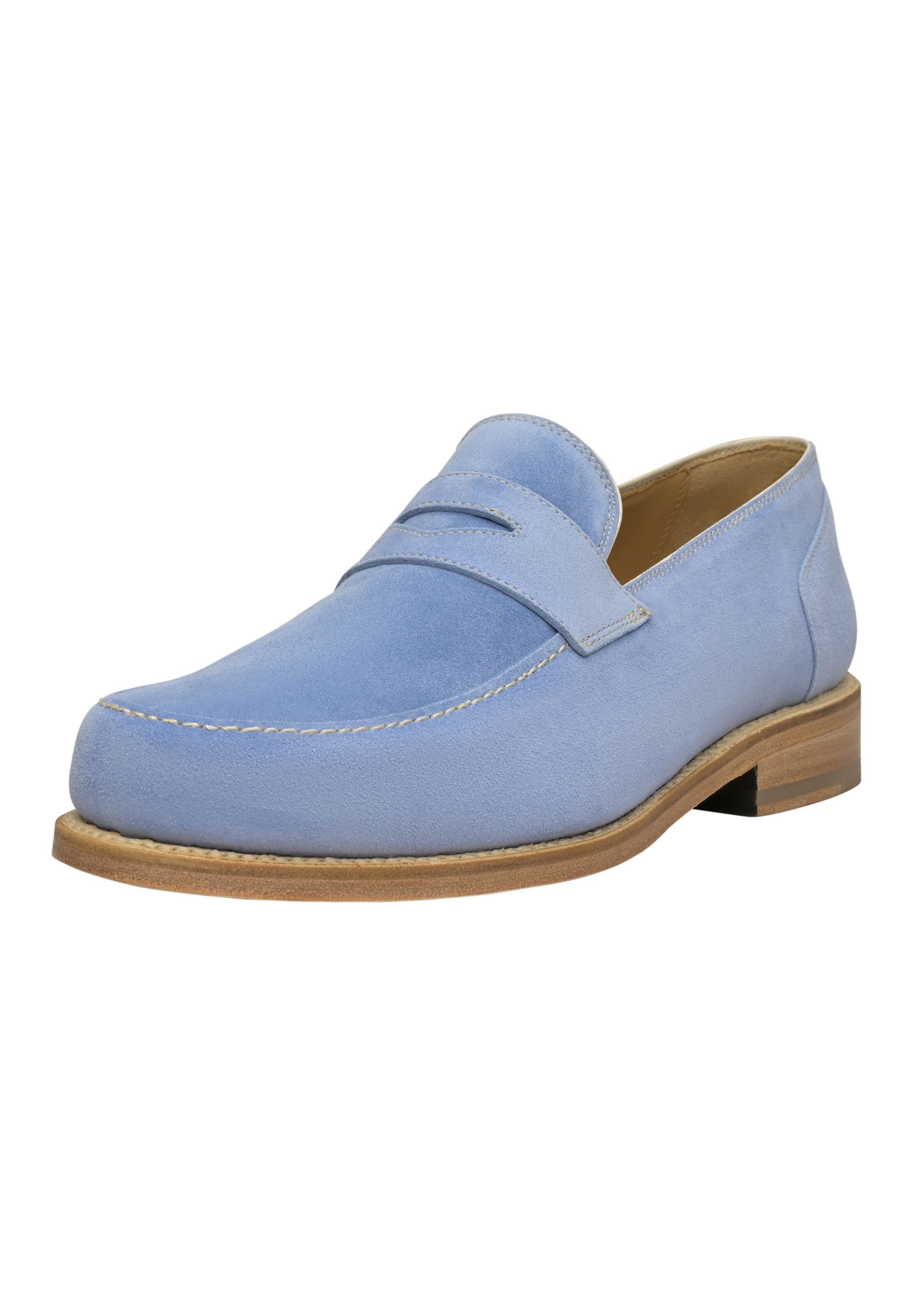Henry Stevens Classic Flats 'Amelia PL' in Blue: front
