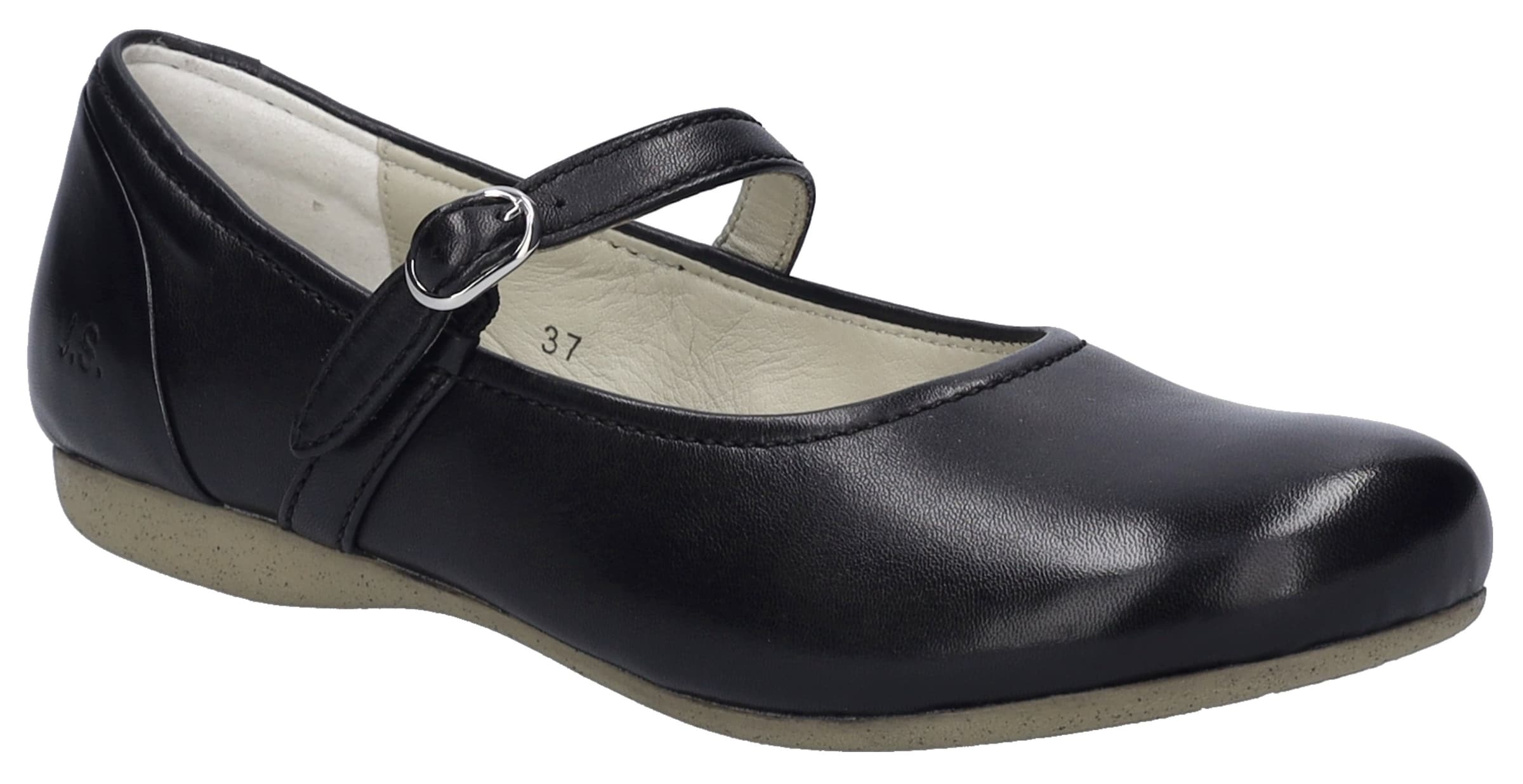 JOSEF SEIBEL Strap ballerina in Black: front