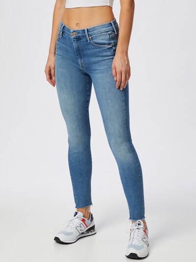 MOTHER Jeans 'FRAY' in blue denim, Modelansicht
