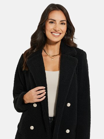 Threadbare Between-seasons coat 'Kermie' in Black