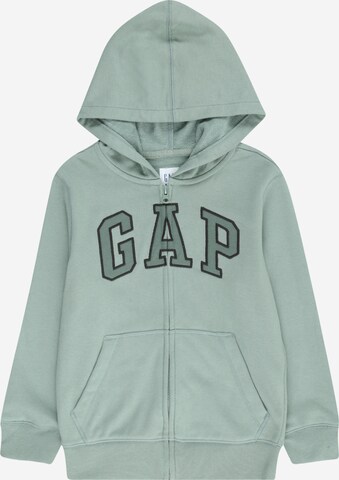 GAP Sweatvest in Groen: voorkant