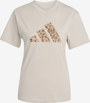 ADIDAS SPORTSWEAR Toiminnallinen paita 'Animal Graphic' värissä beige: etupuoli