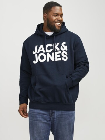 Sweat-shirt 'Ecorp' Jack & Jones Plus en bleu : devant