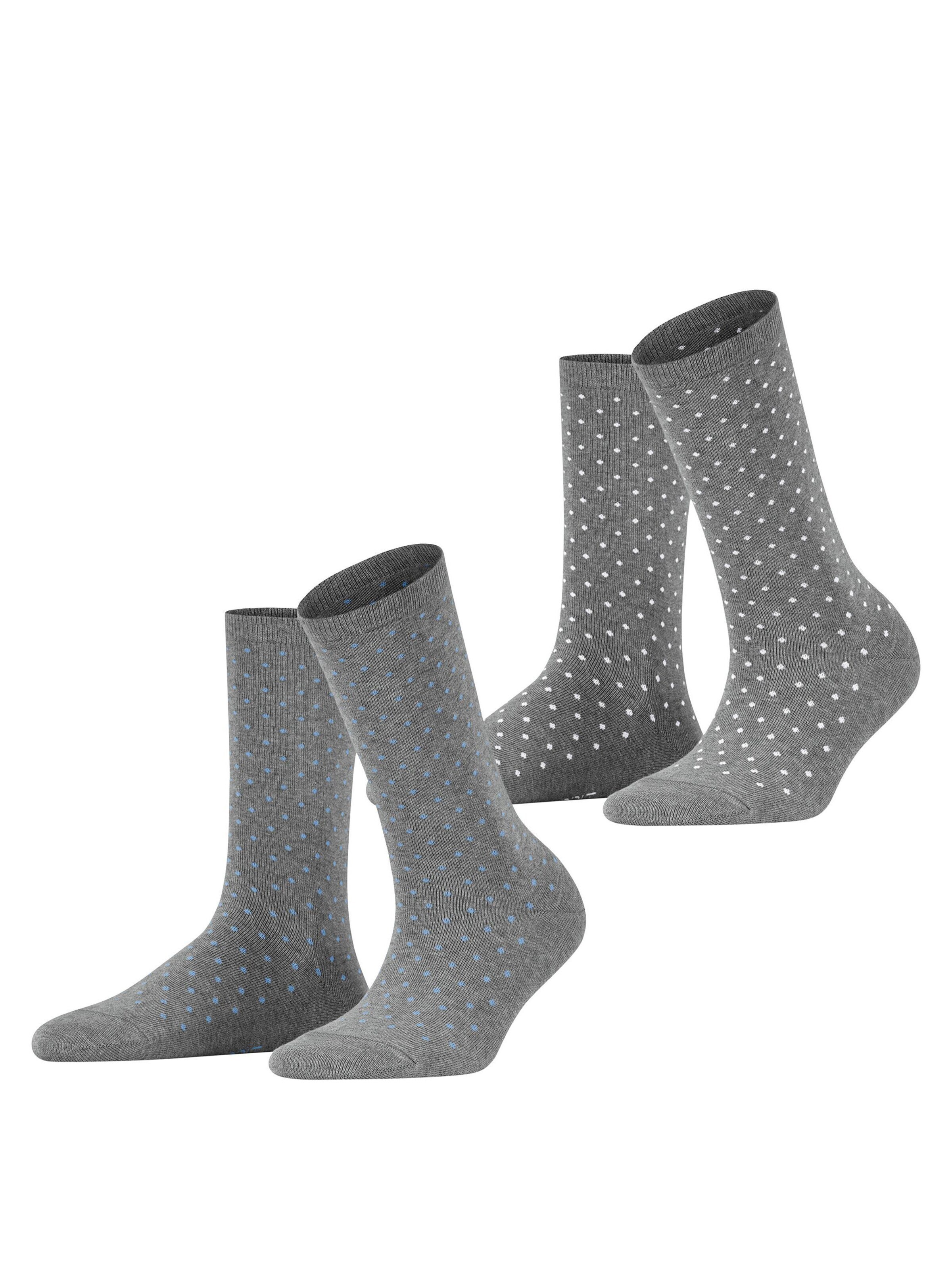 ESPRIT Socken 'Fine Dot 2-Pack'‌ in Grau: Vorderseite