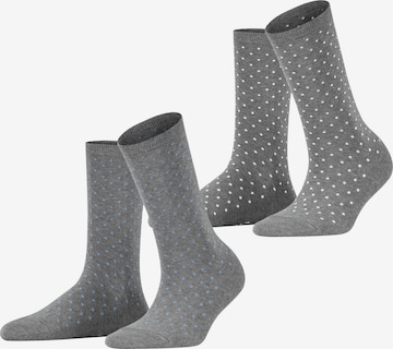 ESPRIT Socken 'Fine Dot 2-Pack' in Grau: Vorderseite