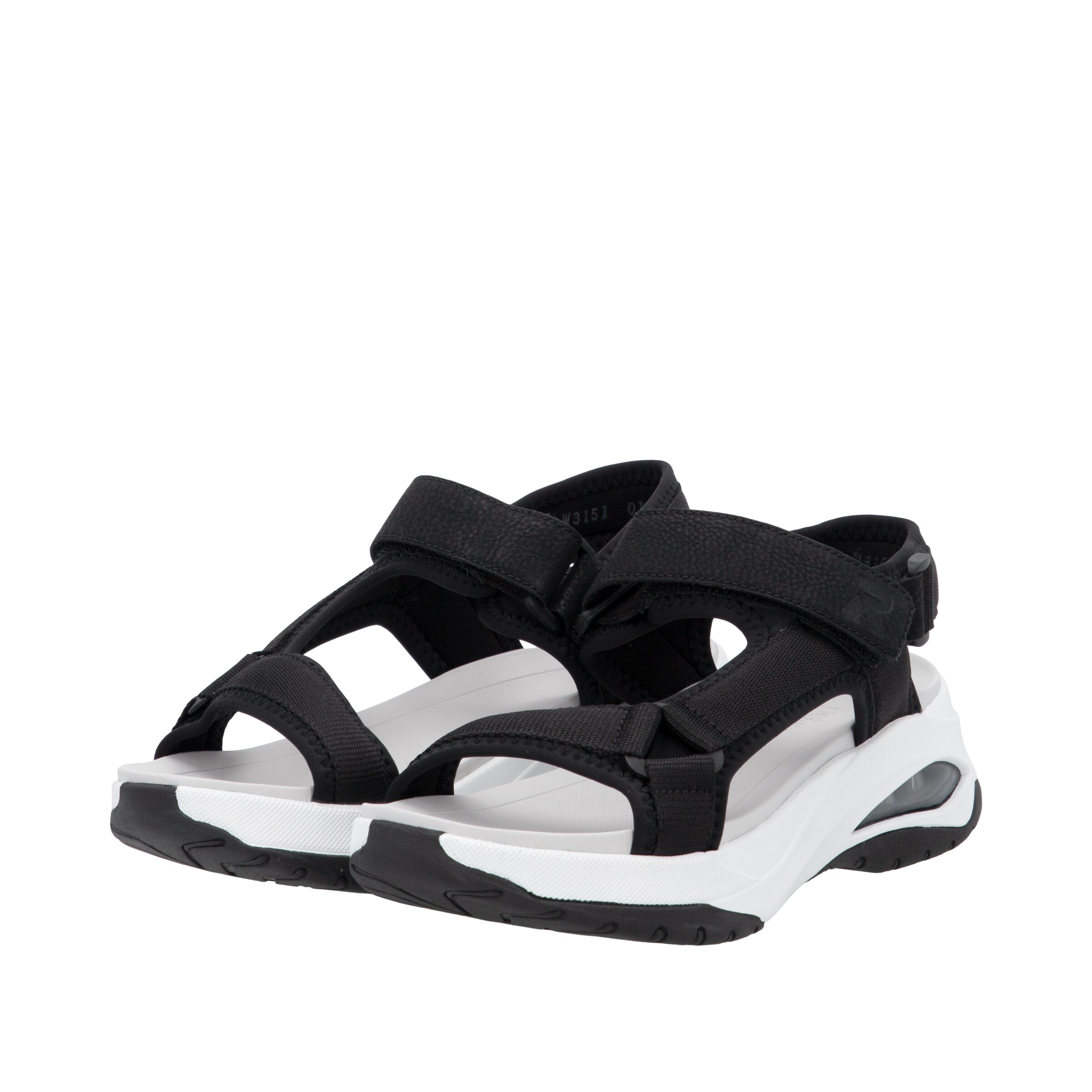 Rieker Sport Hiking Sandals in Black