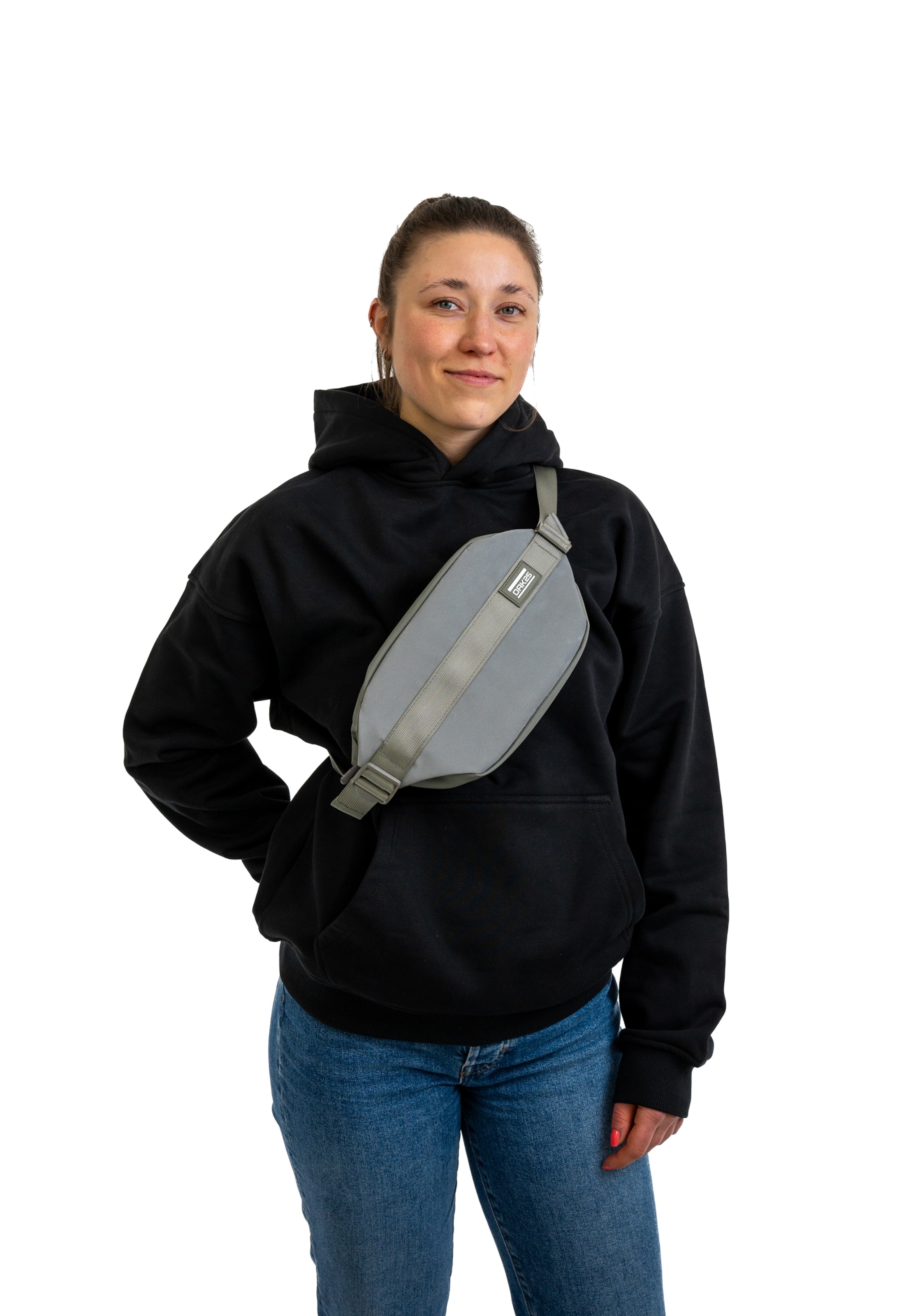 OAK25 Vöökott 'Carry All Sling', värv hall: eest vaates