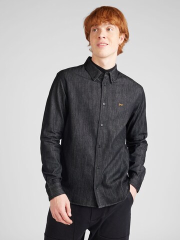DENHAM Regular fit Skjorta 'RICH' i svart: framsida