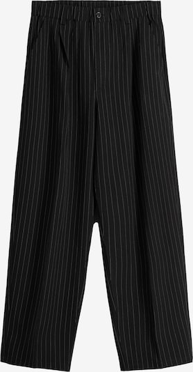 Bershka Pleat-Front Pants in Black / White, Item view