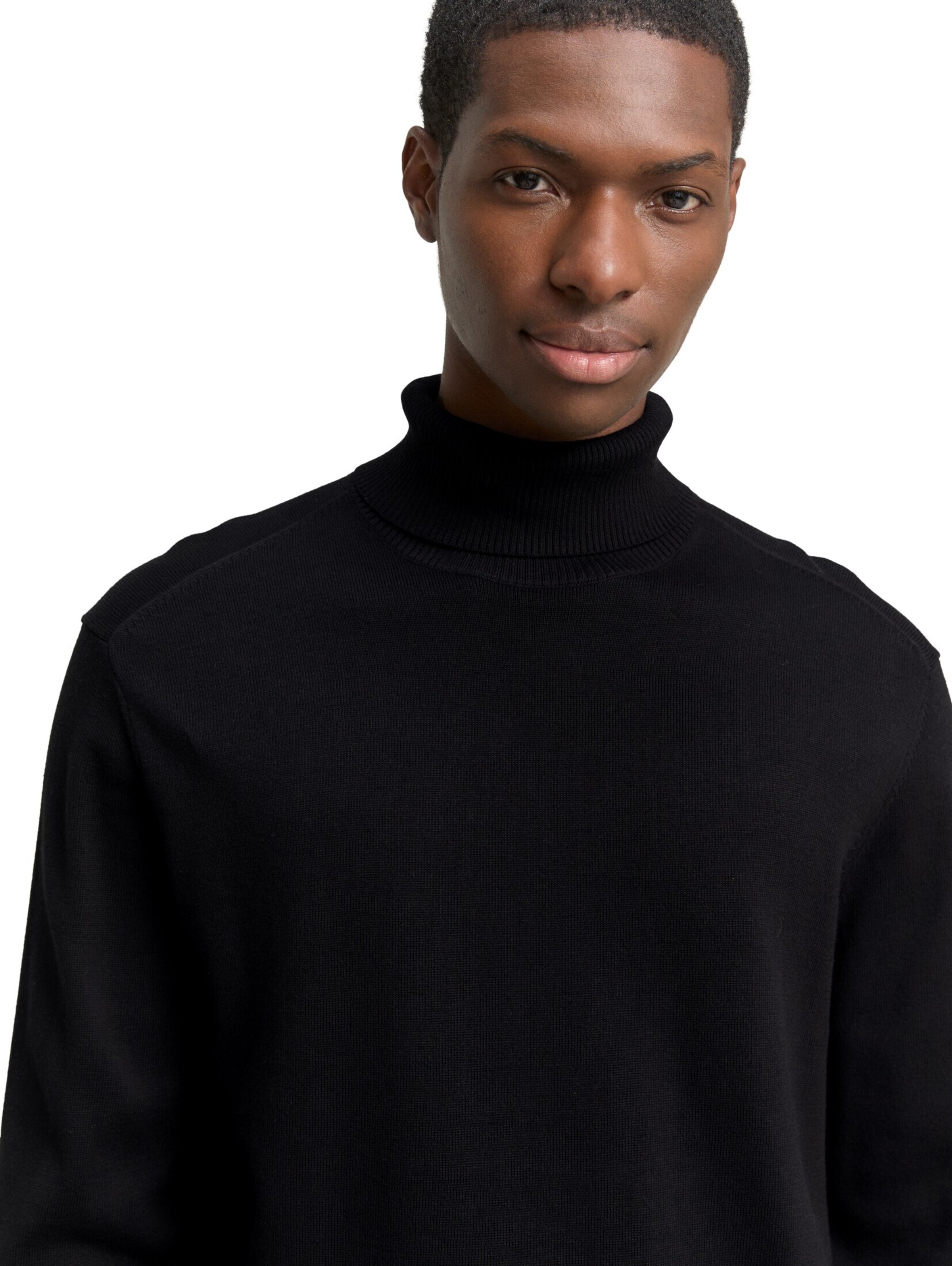 TOM TAILOR DENIM Pullover in Schwarz