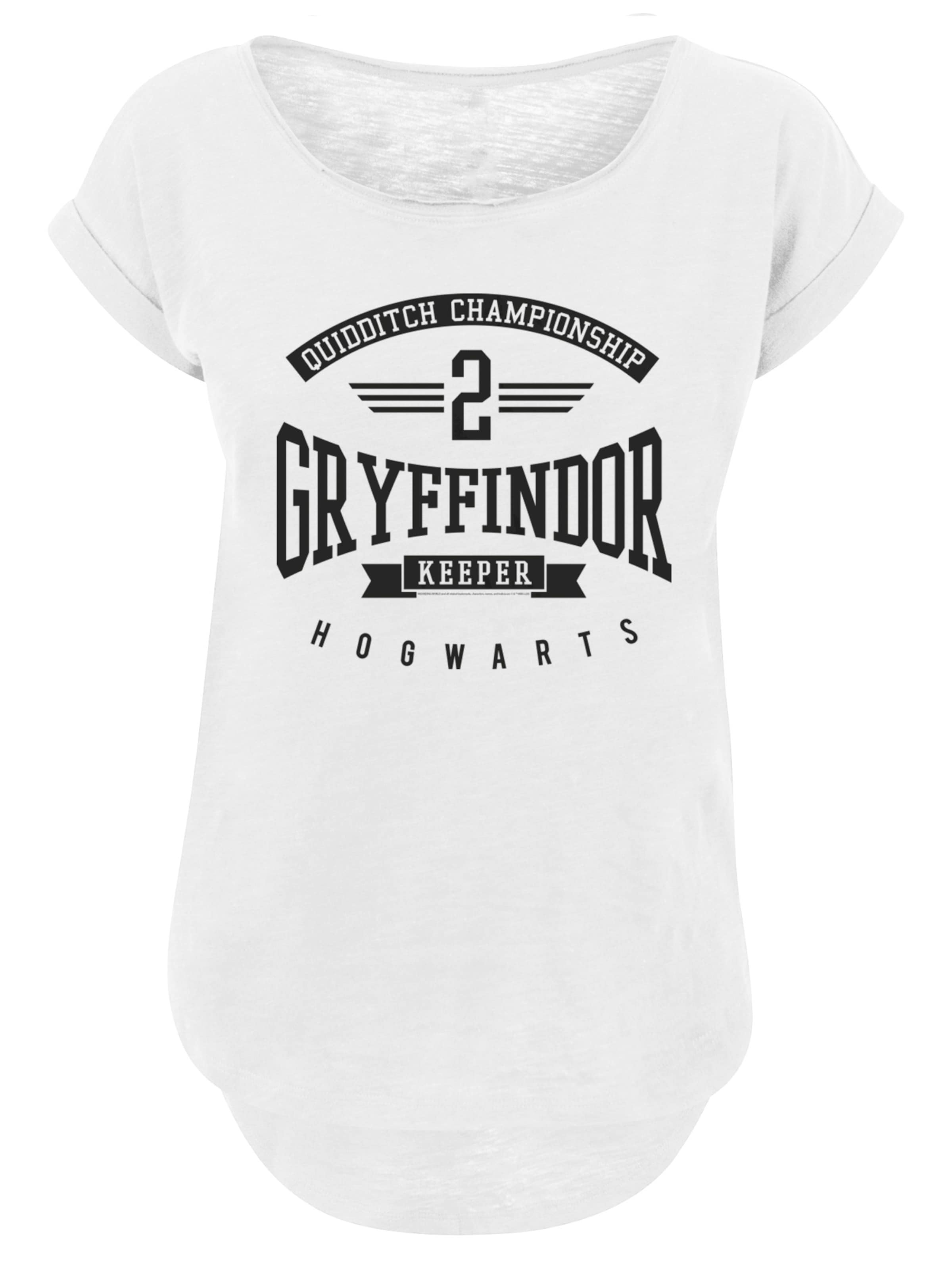 F4NT4STIC Shirt 'Harry Potter Gryffindor Keeper' in White: front