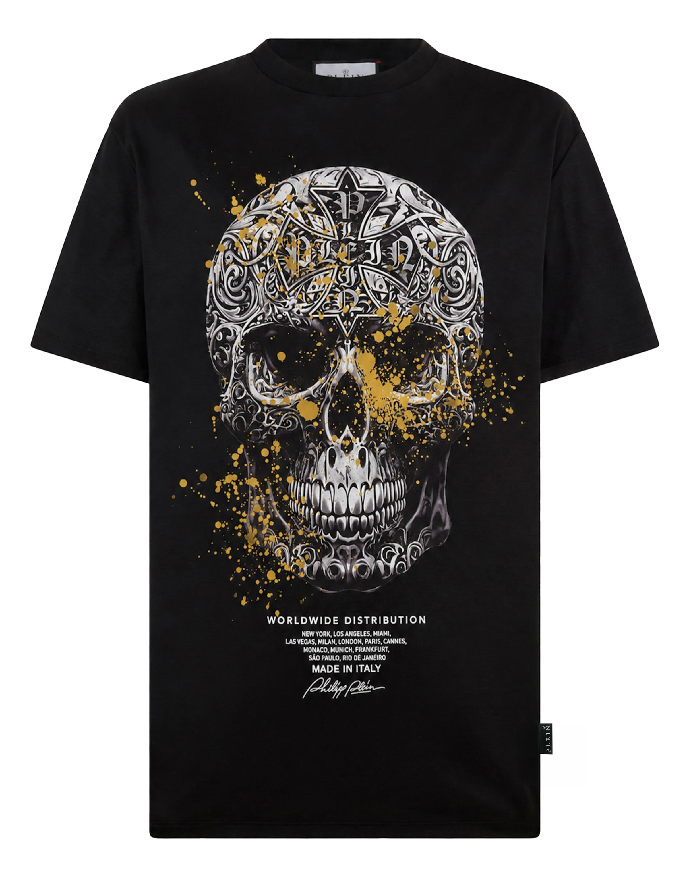 Maglietta di Philipp Plein in nero: frontale