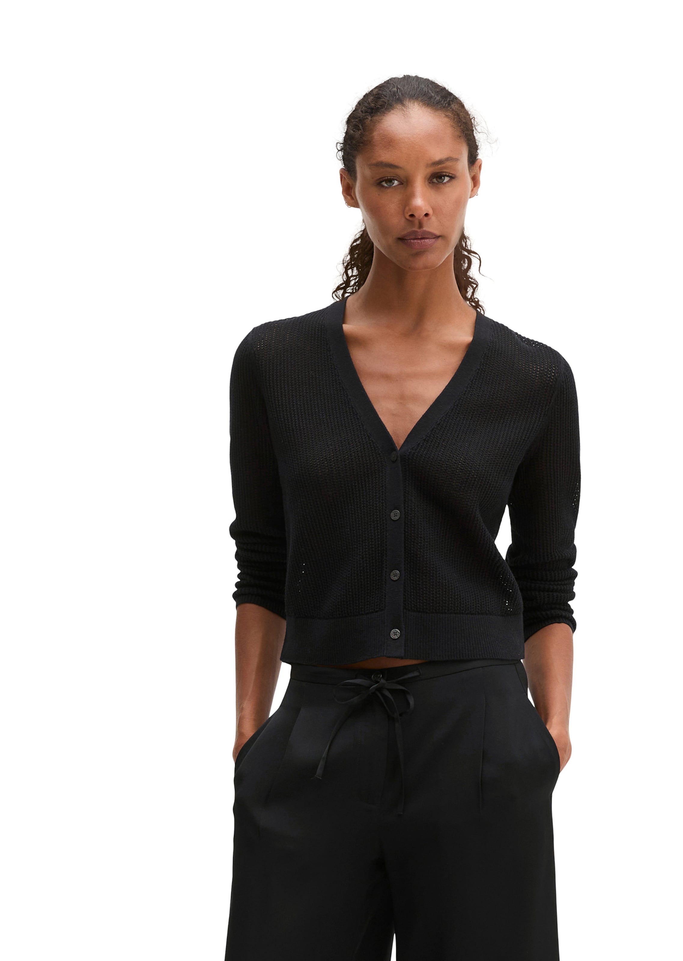 Cardigan Marc O'Polo en noir : devant