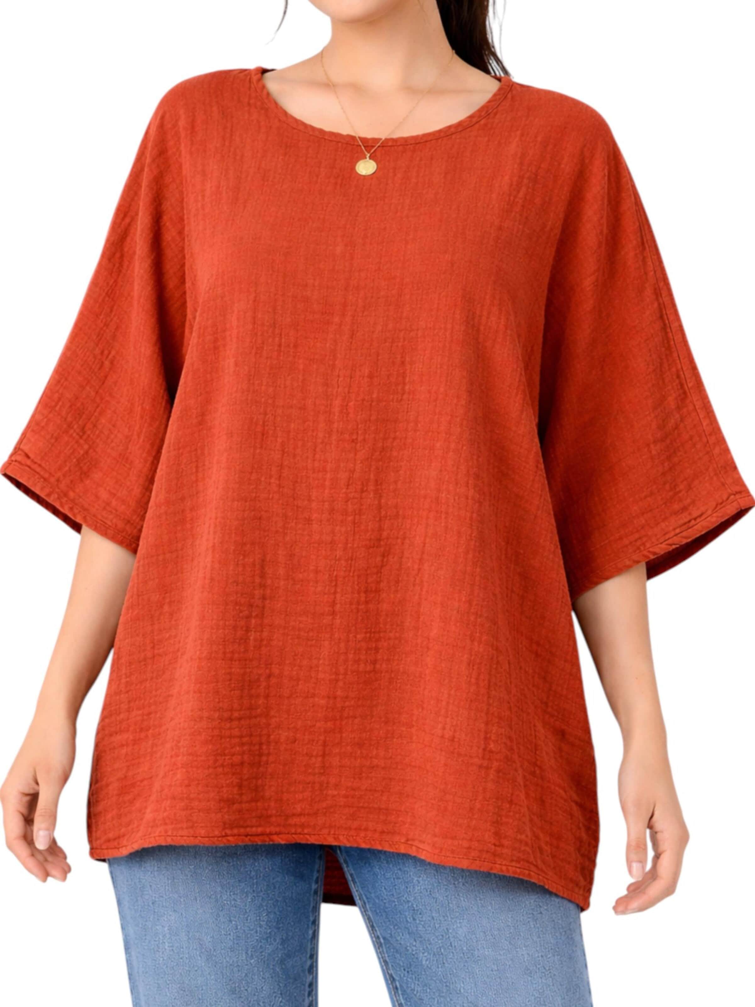 WENOR - Blusa 'MUSALI' en rojo: frente