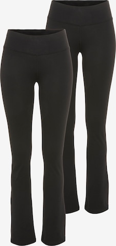 FAYN SPORTS Workout Pants in Black: front