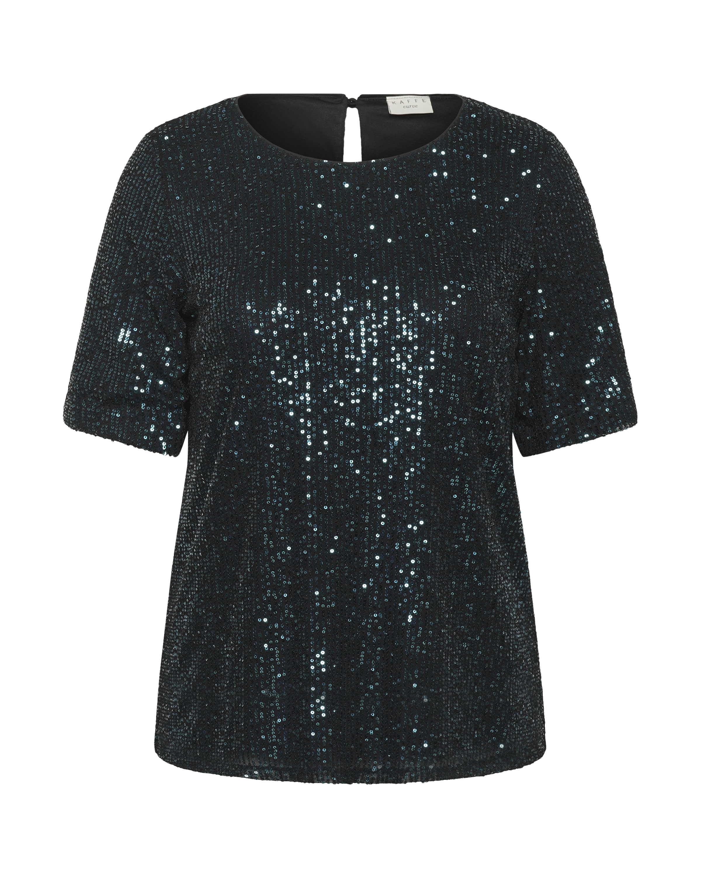 KAFFE CURVE Blouse 'Laila' in Groen: voorkant