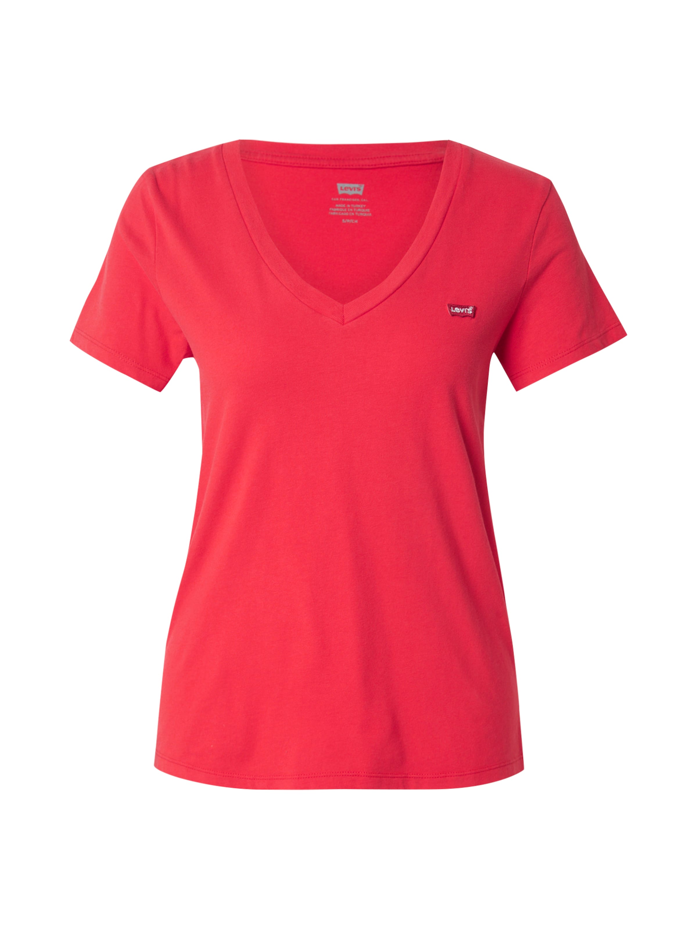 LEVI'S ® Μπλουζάκι 'Perfect V-Neck Tee' σε κόκκινο: μπροστά