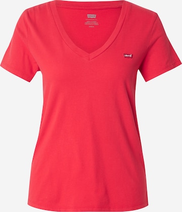 LEVI'S ® Shirt 'Perfect V-Neck Tee' in Rood: voorkant