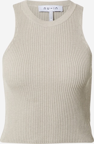 NU-IN Knitted Top in Beige: front
