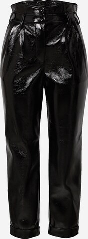 River Island Regular Pleat-front trousers in Black: front