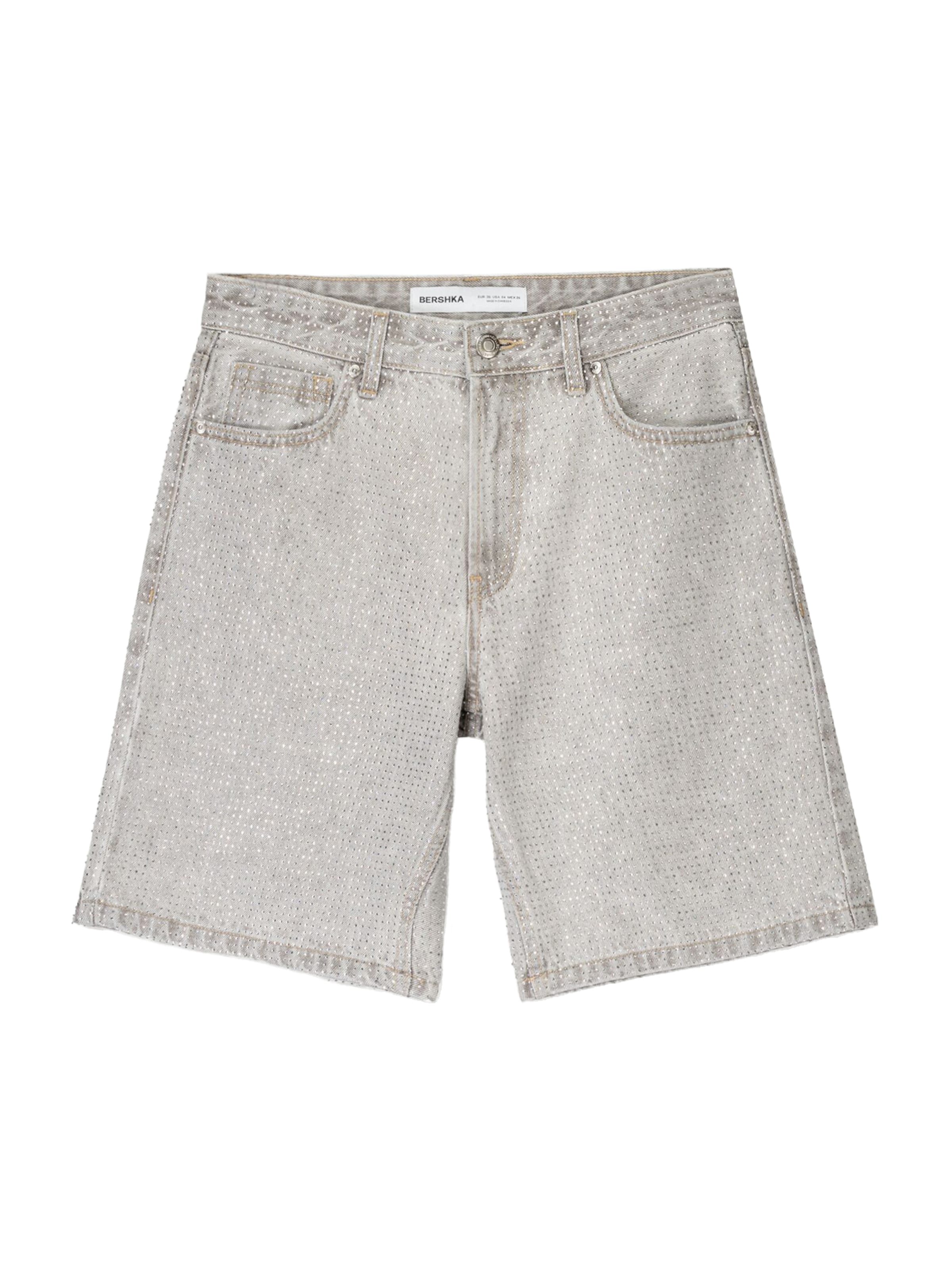 Bershka Loose fit Jeans in Grey: front