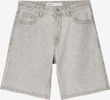 Bershka Loosefit Farkut värissä harmaa: etupuoli
